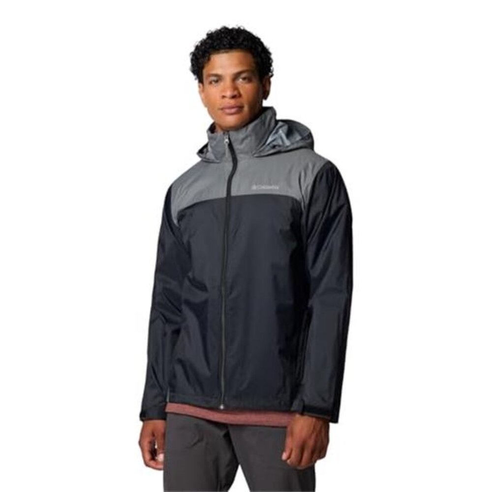 Mens Waterproof Rain Jacket Packable Hooded Outdoor Hiking Windbreaker Coat